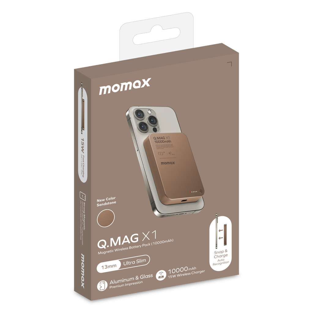 MOMAX Q.MAG X1 10000mAh GEN2 15W MAGSAFE WIRELESS POWER BANK - Best Buy Tech