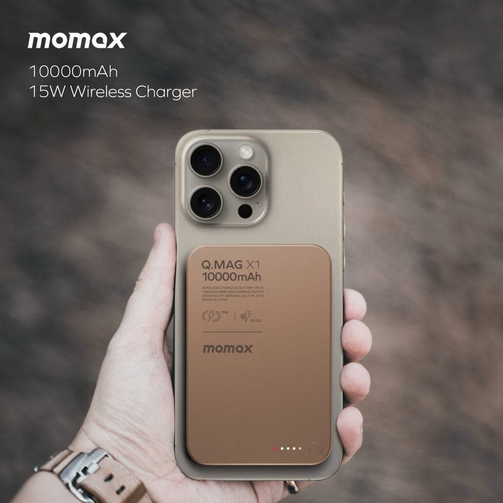 MOMAX Q.MAG X1 10000mAh GEN2 15W MAGSAFE WIRELESS POWER BANK - Best Buy Tech