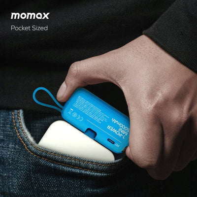MOMAX 1-POWER MINI 5000mAh 3IN1 POWER BANK WITH LIGHTNING PLUG - Best Buy Tech