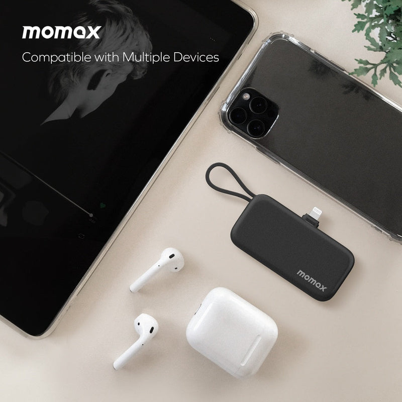 MOMAX 1-POWER MINI 5000mAh 3IN1 POWER BANK WITH LIGHTNING PLUG - Best Buy Tech