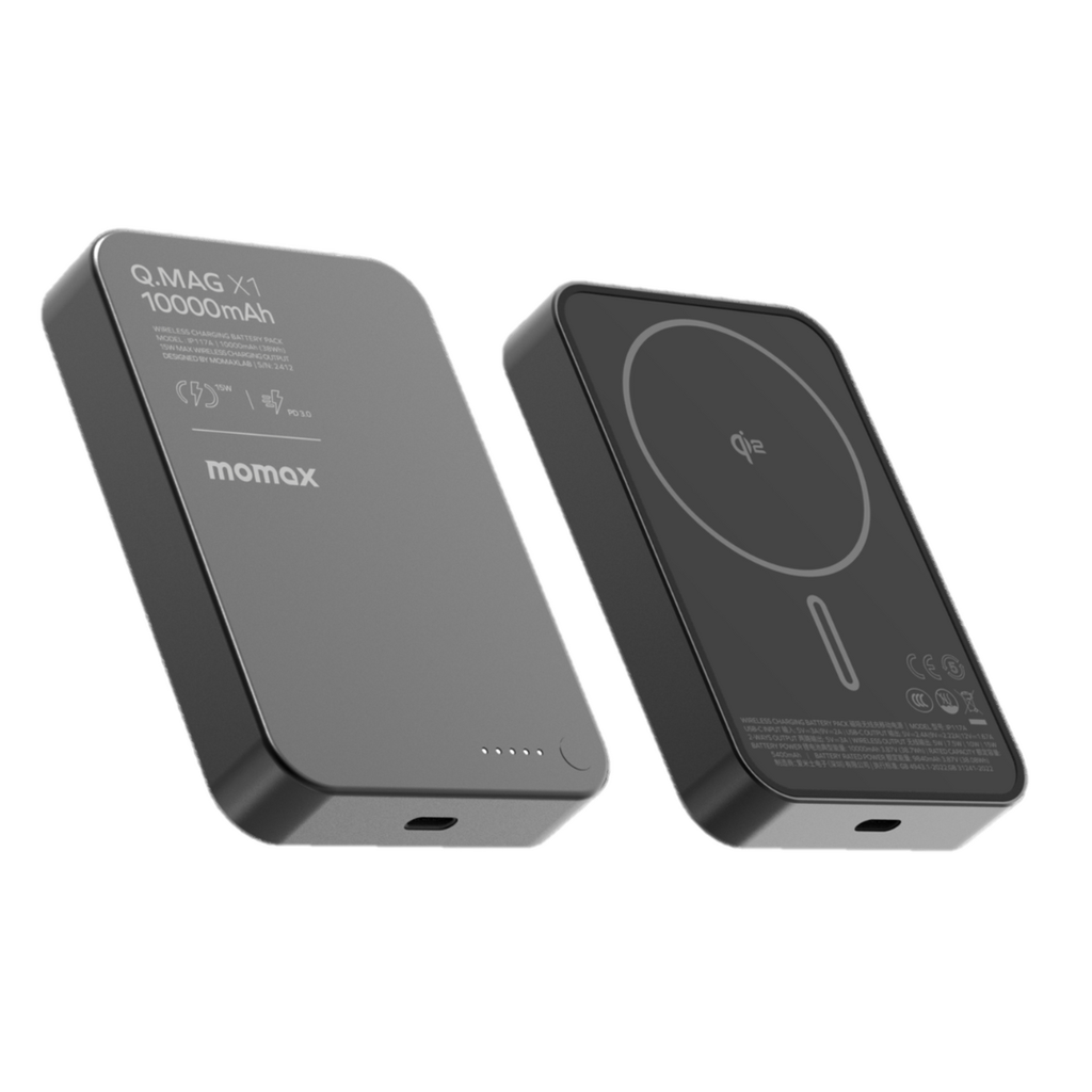 MOMAX Q.MAG X1 QI2 10000mAh GEN2 15W MAGSAFE WIRELESS POWER BANK - Best Buy Tech