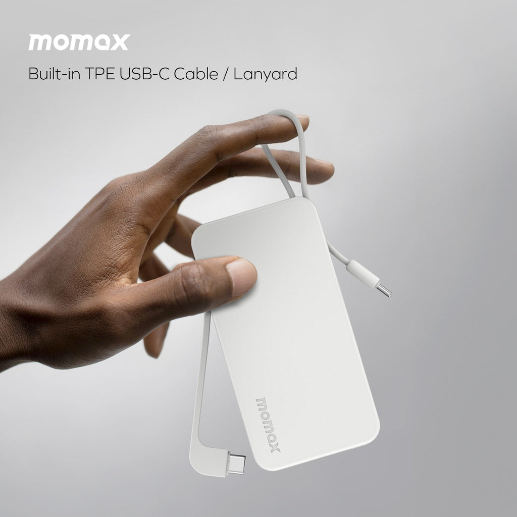 MOMAX 1-POWER VITAL+ 10000mAh POWER BANK WITH DUAL BUILT IN USB-C CABLE