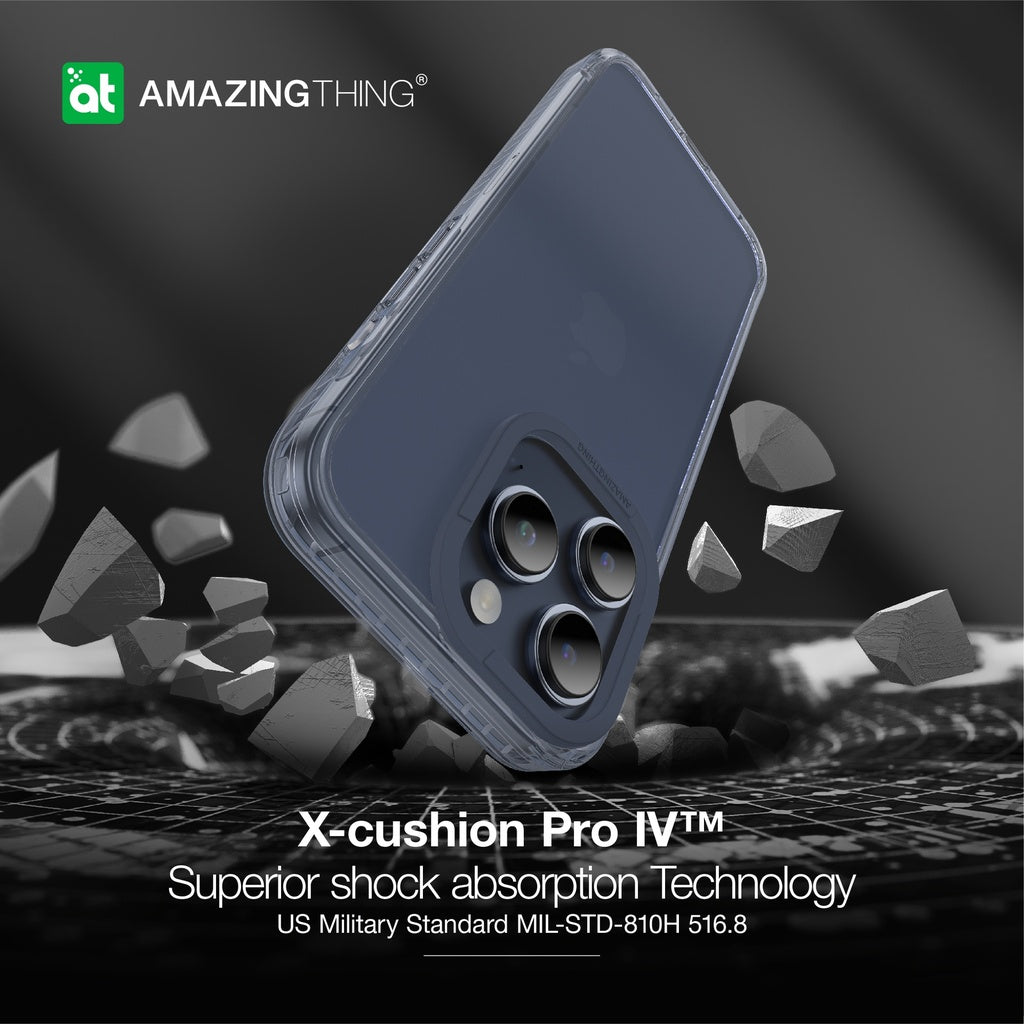 Amazingthing Titan Pro Drop Proof Case for iPhone 15 Pro - Dark Blue