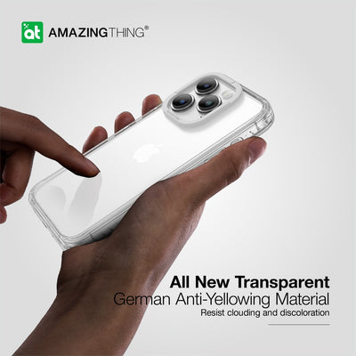 Amazingthing Titan Pro Drop Proof Case for iPhone 15 Pro - Clear