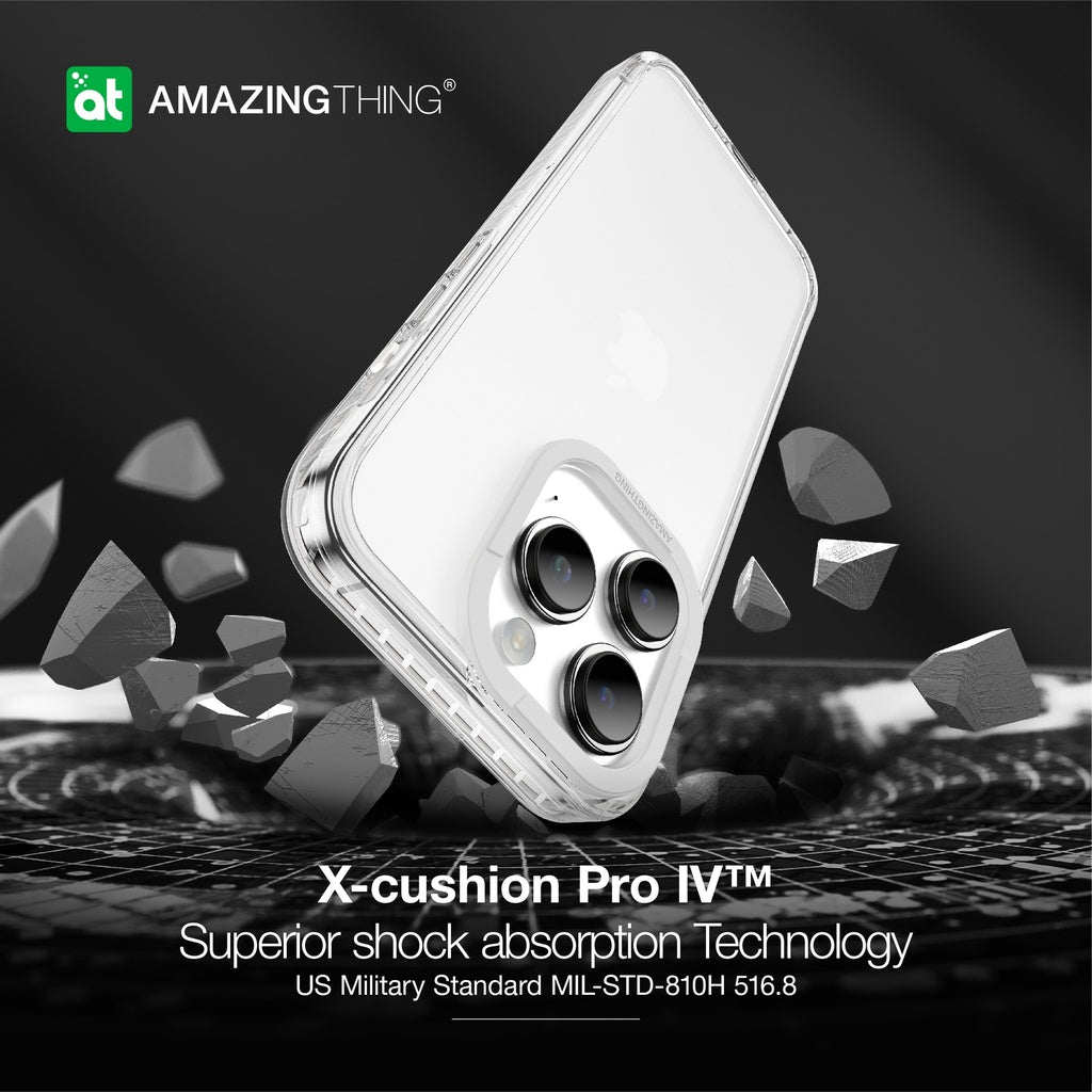 Amazingthing Titan Pro Drop Proof Case for iPhone 15 Pro - Clear