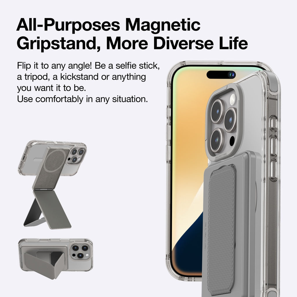 AMAZINGTHING OMNI MAGSAFE DROP PROOF CASE WITH STAND FOR IPHONE 16 SERIES - GREY AMAZINGTHING OMNI MAGSAFE DROP PROOF CASE WITH STAND FOR IPHONE 16 SERIES - GREY