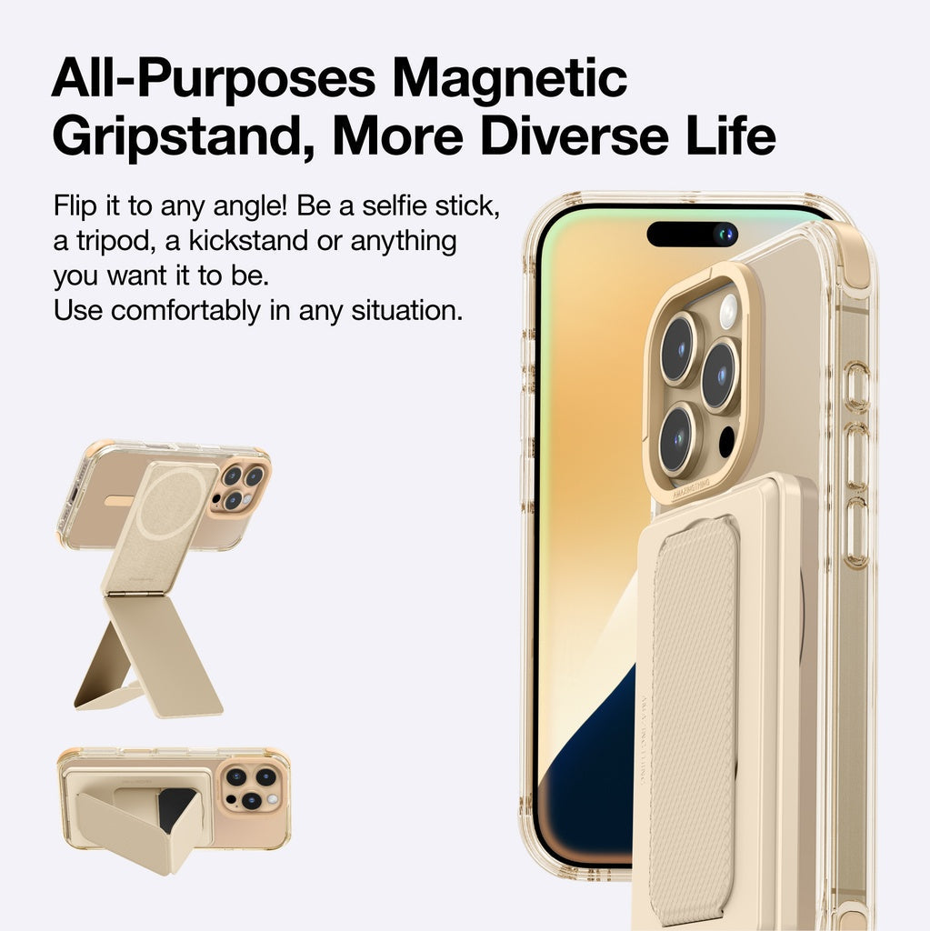 AMAZINGTHING OMNI MAGSAFE DROP PROOF CASE WITH STAND FOR IPHONE 16 SERIES - ROSE GOLD - Best Buy Tech