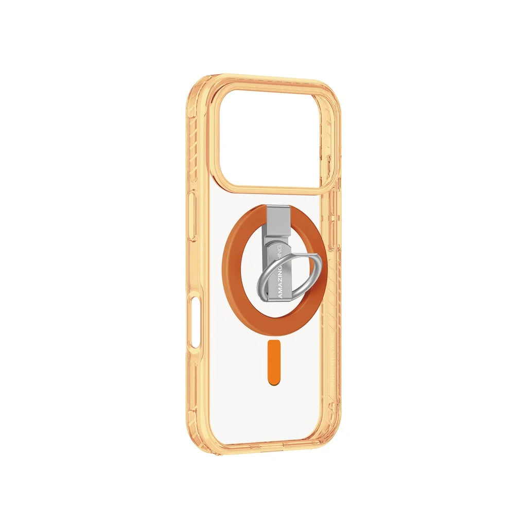 Amazingthing Titan Pro Grip Ring Set Mag Drop Proof Case for Iphone 17 Pro Max - Orange
