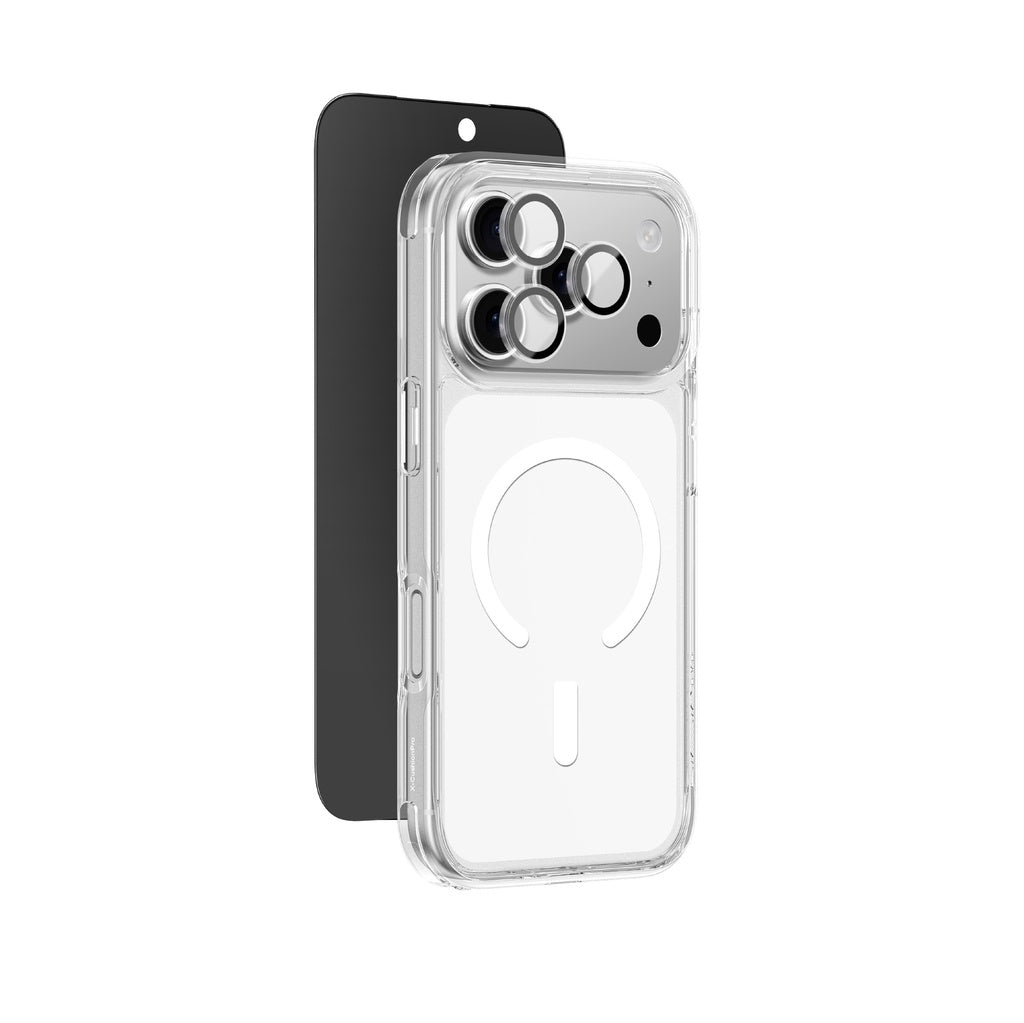 AmazingThing Radix Glass 3 In 1 Bundle Protector For iPhone 17 Pro (Minimal Magsafe Case + Radix 3d Privacy Glass + Ar Clear Lens)