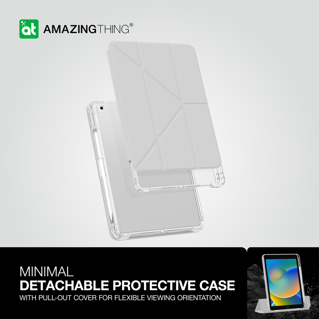 AMAZING THING MINIMAL DITACHABLE PROTECTIVE CASE 10.2 IPAD GEN9/8/7 INCHES - ALAMAT