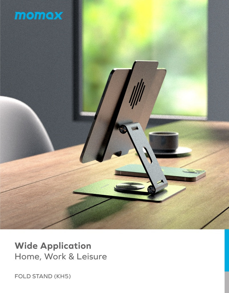 MOMAX FOLD STAND ROTATABLE PHONE AND TABLET STAND MOMAX FOLD STAND ROTATABLE PHONE AND TABLET STAND