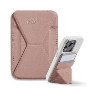 MOFT Snap-on Phone Stand & Wallet MOVAS™ - Peach Pink