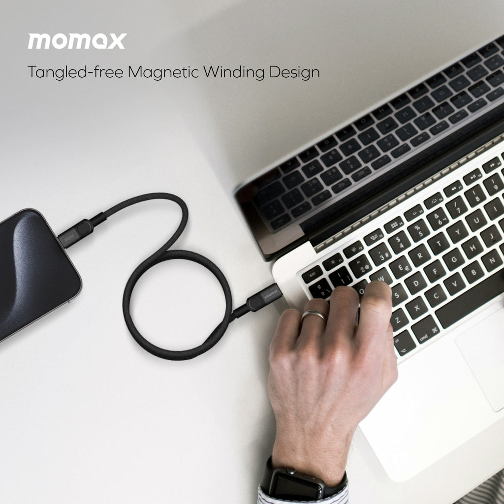 MOMAX MAG LINK 100W USB-C TO USB-C MAGNETIC CABLE 1M MOMAX MAG LINK 100W USB-C TO USB-C MAGNETIC CABLE 1M