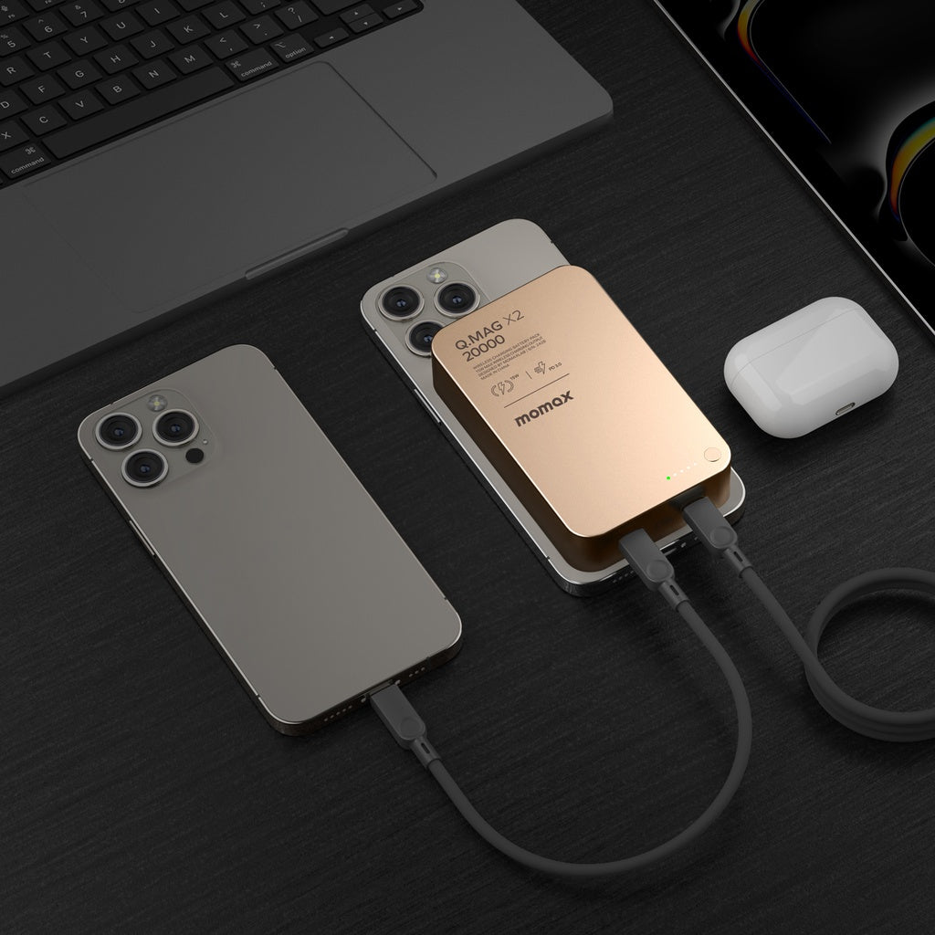 MOMAX Q.MAG X2 20000mAh GEN2 MAGSAFE WIRELESS POWER BANK - Best Buy Tech
