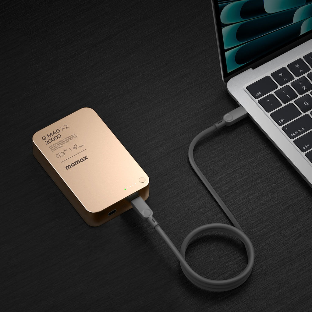MOMAX Q.MAG X2 20000mAh GEN2 MAGSAFE WIRELESS POWER BANK - Best Buy Tech