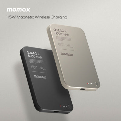 MOMAX Q.MAG X 5000mAh GEN2 15W ULTRA SLIM MAGSAFE WIRELESS POWER BANK - Best Buy Tech