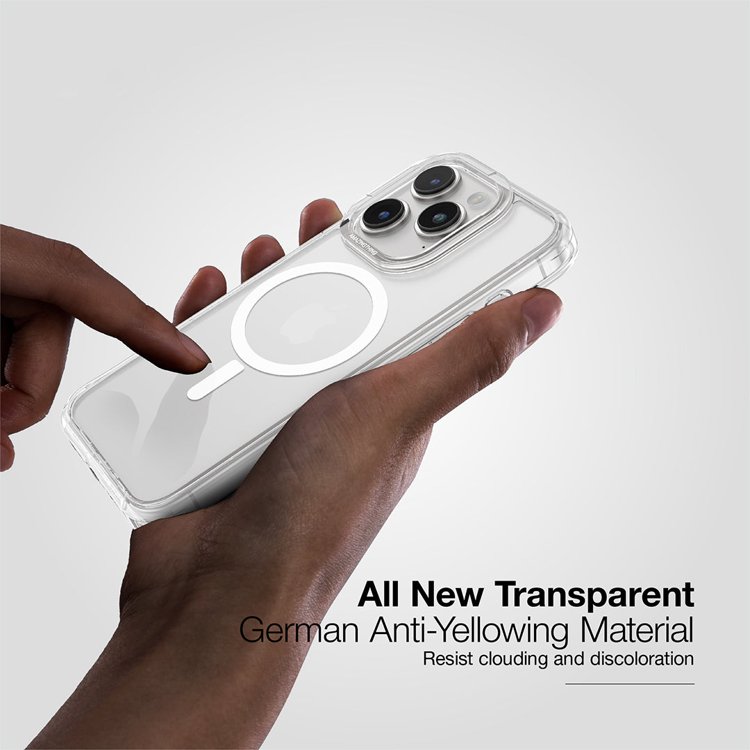 AMAZING THING MINIMAL MAGSAFE DROP PROOF CASE FOR IPHONE 15 6.7 PRO MAX 2023 TRANSPARENT - ALAMAT