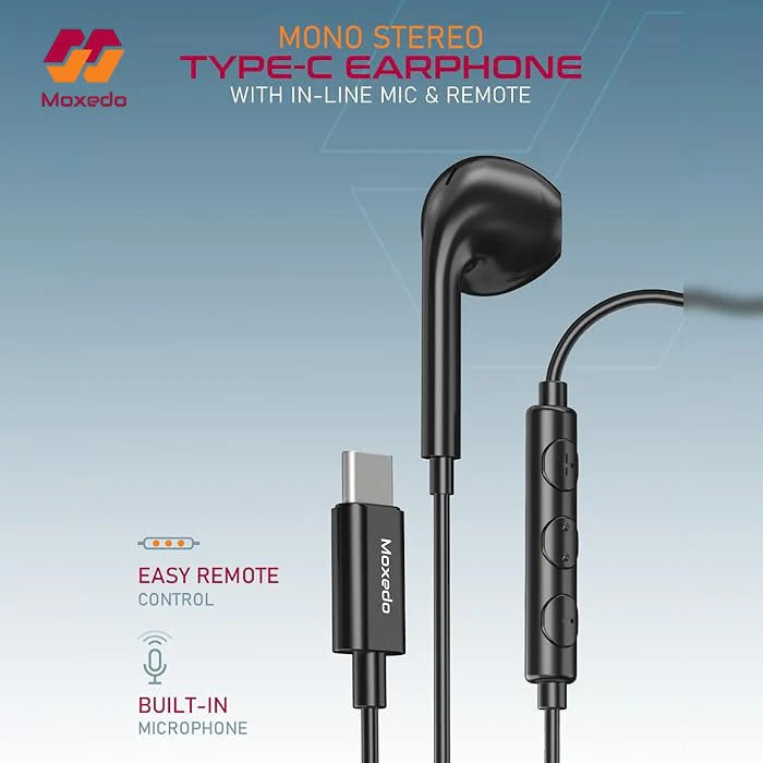 MOXEDO MONO STEREO TYPE C EARPHONE MOXEDO MONO STEREO TYPE C EARPHONE