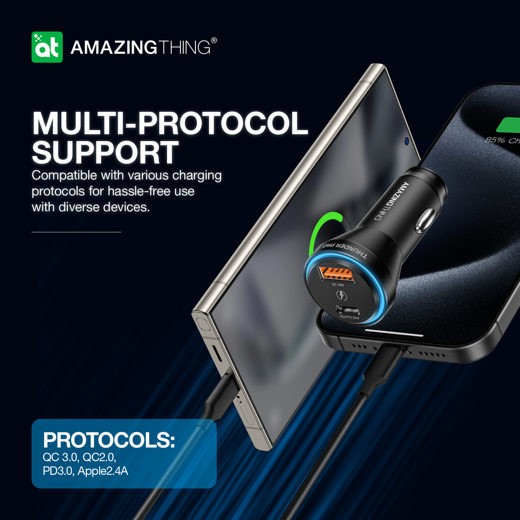 AMAZING THING FLEXIPOWER PRO PD43W 2 PORT CAR CHARGER AMAZING THING FLEXIPOWER PRO PD43W 2 PORT CAR CHARGER