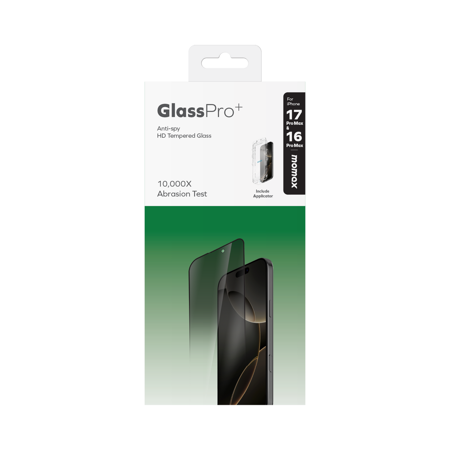 Momax iPhone 17 Pro Max Fully Covered HD Privacy Glass