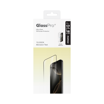 Momax iPhone 17 Pro Max 3D Fully Covered Clear Glass