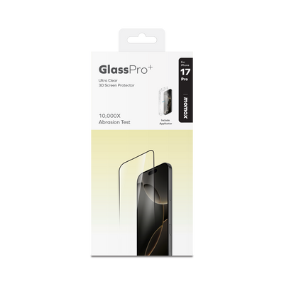 Momax iPhone 17 Pro 3D Fully Covered Clear Glass