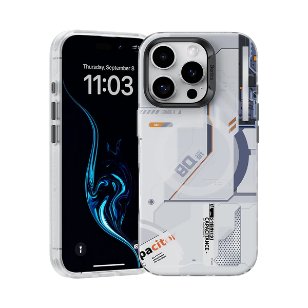 Benks Magnetic Mecha Series Case for iPhone 16 Pro White