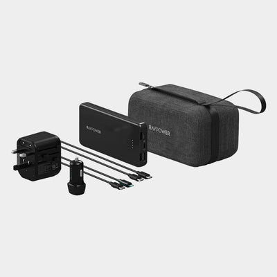 RAVPOWER 5IN1 TRAVEL COMBO 20000MAH - BLACK