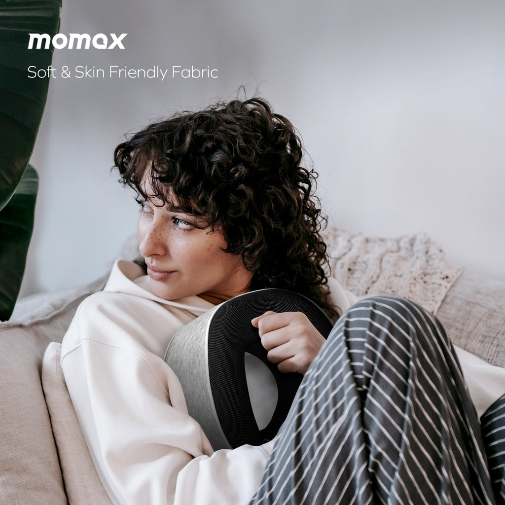 MOMAX 1-WORLD ERGONOMIC TRAVEL PILLOW Grey MOMAX 1-WORLD ERGONOMIC TRAVEL PILLOW Grey