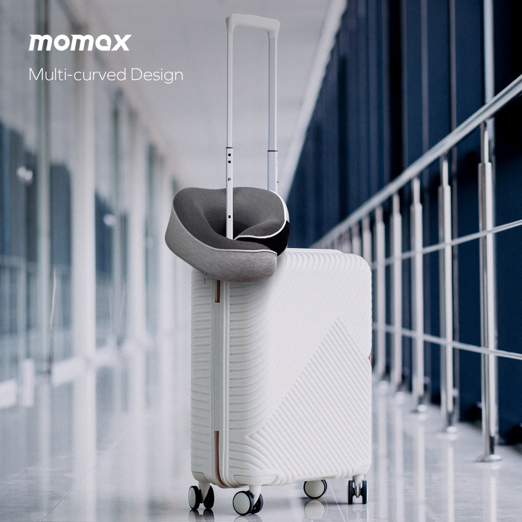 MOMAX 1-WORLD ERGONOMIC TRAVEL PILLOW Grey MOMAX 1-WORLD ERGONOMIC TRAVEL PILLOW Grey