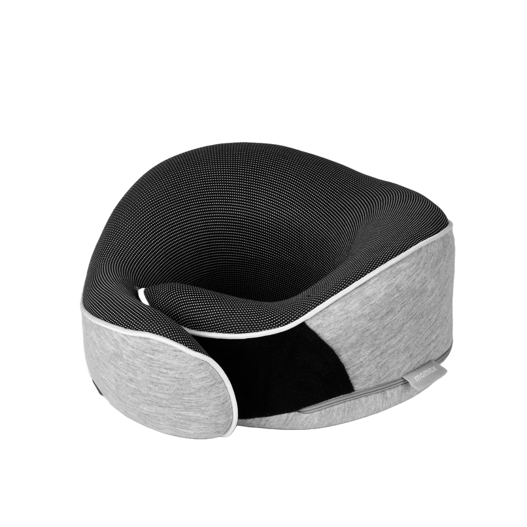 MOMAX 1-WORLD ERGONOMIC TRAVEL PILLOW Grey MOMAX 1-WORLD ERGONOMIC TRAVEL PILLOW Grey