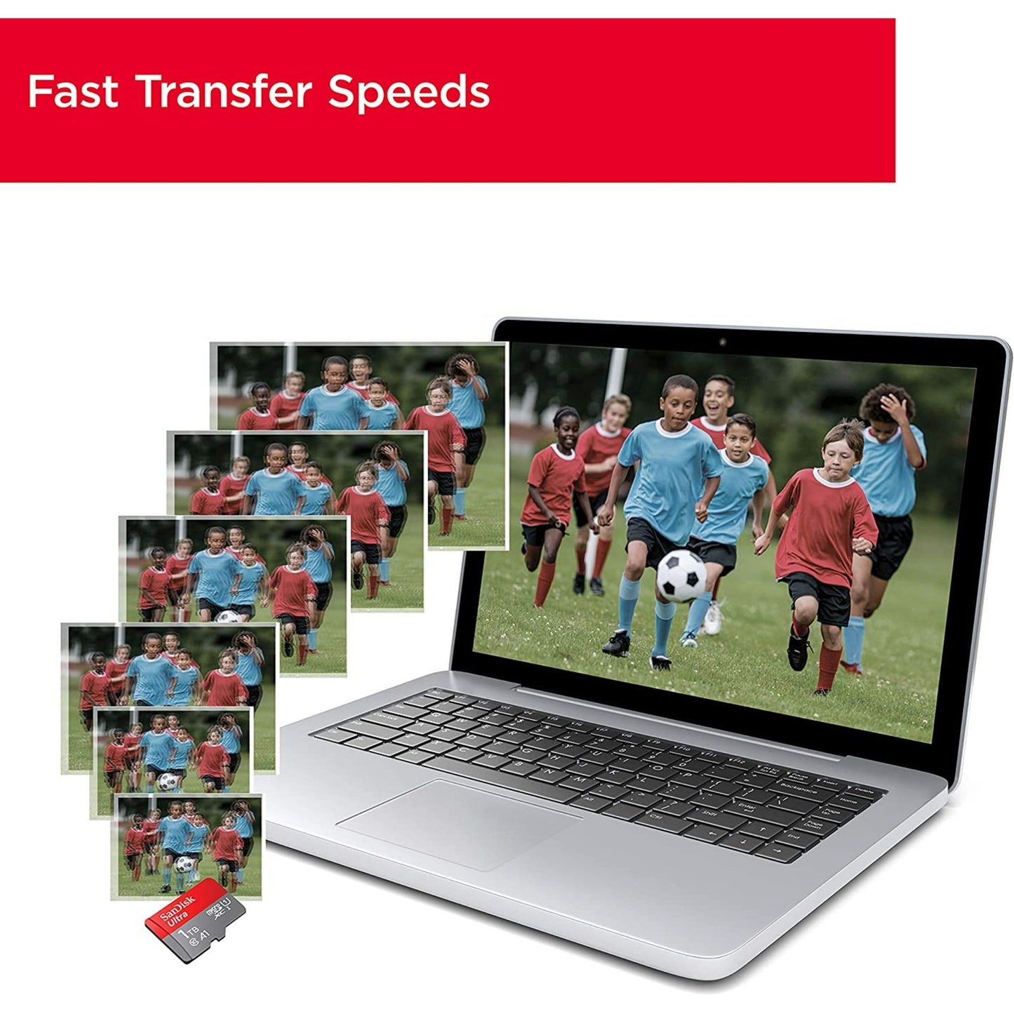 Compact SanDisk micro SD card with high-speed data transfer