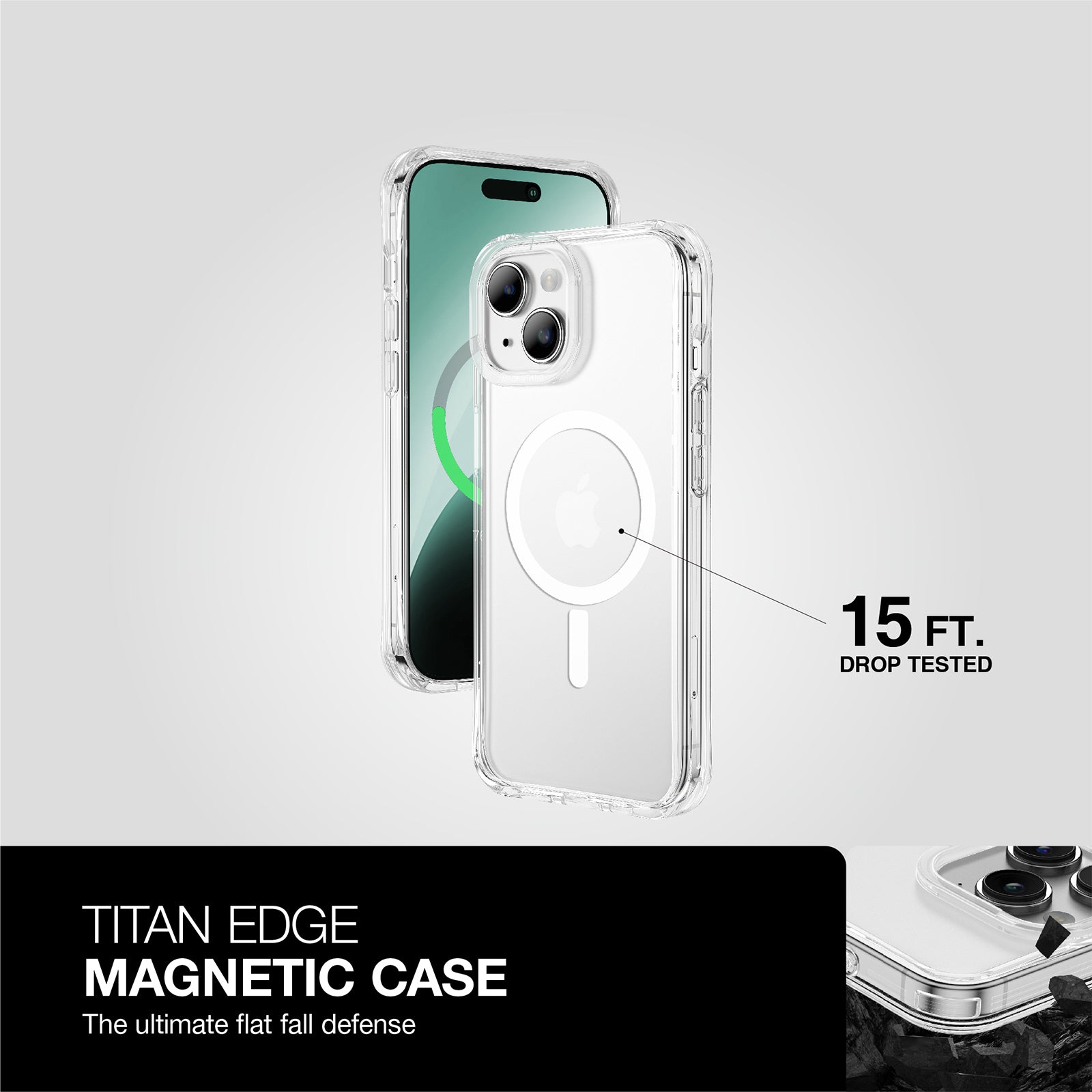 AMAZING THING TITAN EDGE MAGSAFE DROP PROOF CASE FOR IPHONE 15 6.1" | 6.7" 2023 FULL CLER - ALAMAT