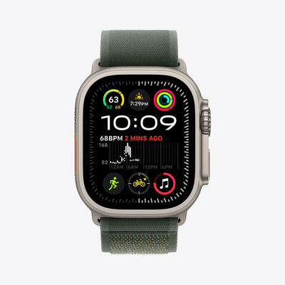 Apple Watch Ultra 2 GPS + Cellular | 49mm | Natural Titanium | Trail Loop | Green - Best Buy Tech