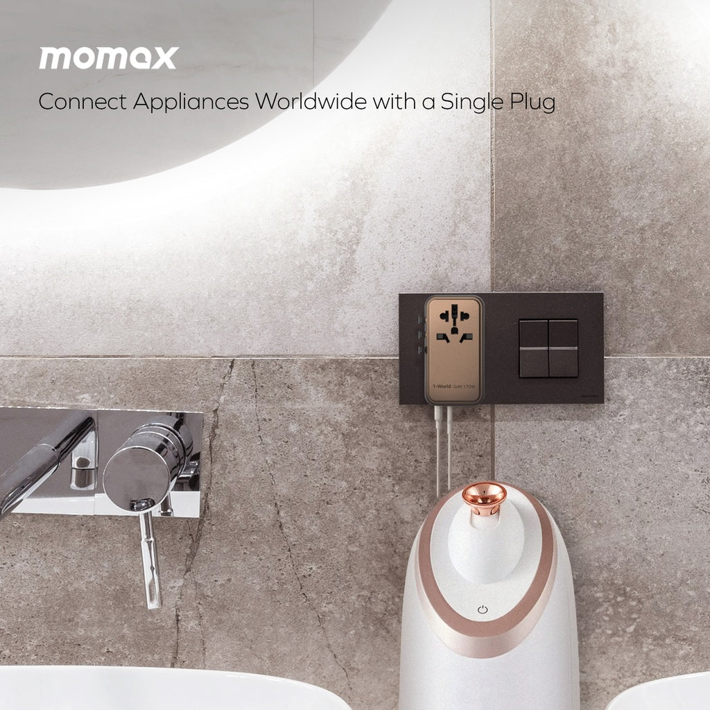 MOMAX 1-WORLD 170W GAN 4 PORT TRAVEL ADAPTER MOMAX 1-WORLD 170W GAN 4 PORT TRAVEL ADAPTER