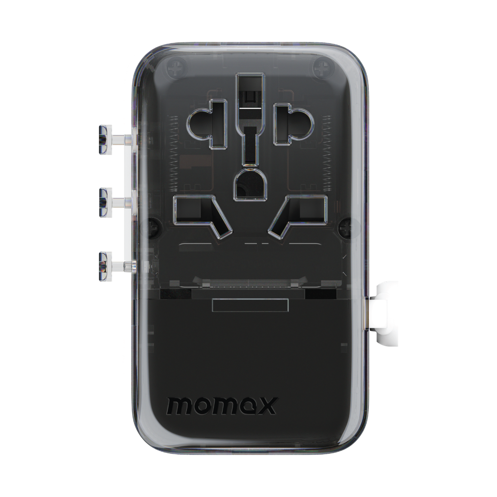 MOMAX 1-WORLD FLOW 35W 4 PORT WITH BUILT-IN USB-C CABLE TRAVEL ADAPTOR (Whte) MOMAX 1-WORLD FLOW 35W 4 PORT WITH BUILT-IN USB-C CABLE TRAVEL ADAPTOR (Whte)