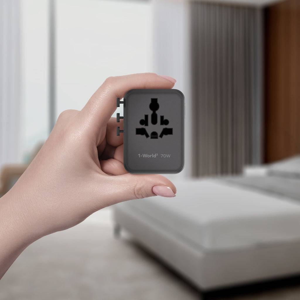 MOMAX 1-WORLD2 GAN 70W 5-PORT USB-C AC TRAVEL ADAPTOR MOMAX 1-WORLD2 GAN 70W 5-PORT USB-C AC TRAVEL ADAPTOR