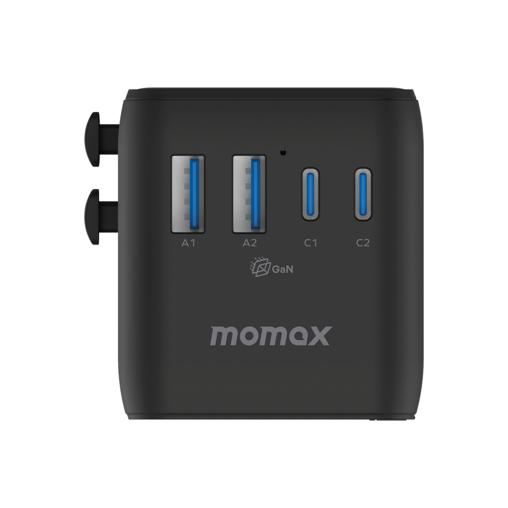 MOMAX 1-WORLD2 GAN 70W 5-PORT USB-C AC TRAVEL ADAPTOR MOMAX 1-WORLD2 GAN 70W 5-PORT USB-C AC TRAVEL ADAPTOR