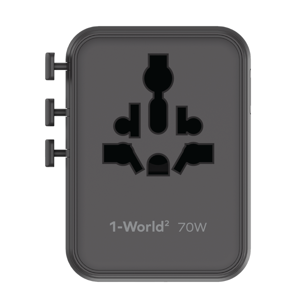 MOMAX 1-WORLD2 GAN 70W 5-PORT USB-C AC TRAVEL ADAPTOR MOMAX 1-WORLD2 GAN 70W 5-PORT USB-C AC TRAVEL ADAPTOR