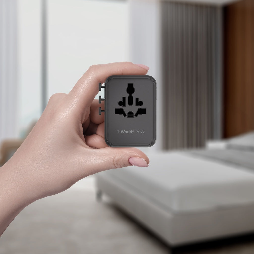 MOMAX 1-WORLD2 GAN 70W 5-PORT USB-C AC TRAVEL ADAPTOR MOMAX 1-WORLD2 GAN 70W 5-PORT USB-C AC TRAVEL ADAPTOR