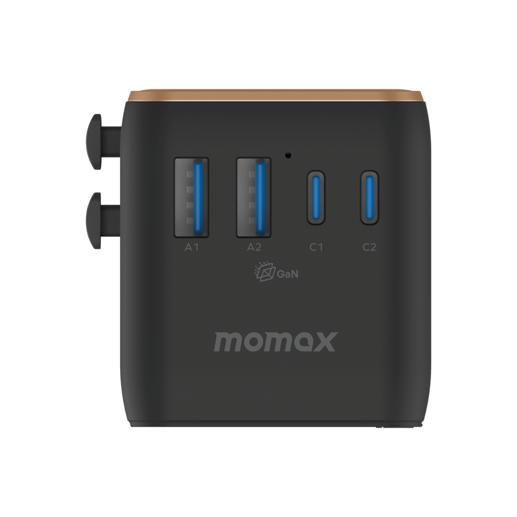 MOMAX 1-WORLD2 GAN 70W 5-PORT USB-C AC TRAVEL ADAPTOR MOMAX 1-WORLD2 GAN 70W 5-PORT USB-C AC TRAVEL ADAPTOR