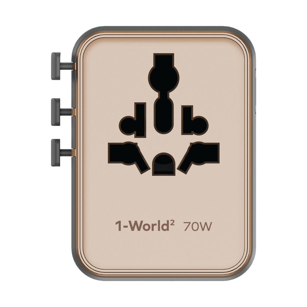 MOMAX 1-WORLD2 GAN 70W 5-PORT USB-C AC TRAVEL ADAPTOR MOMAX 1-WORLD2 GAN 70W 5-PORT USB-C AC TRAVEL ADAPTOR