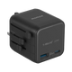 Momax 1-World² 2-Port USB-A and USB-C GaN Travel Charger 20W