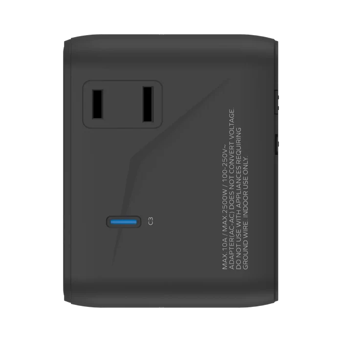 MOMAX 1-WORLD2 45W 5 PORT DUAL AC TRAVEL ADAPTOR