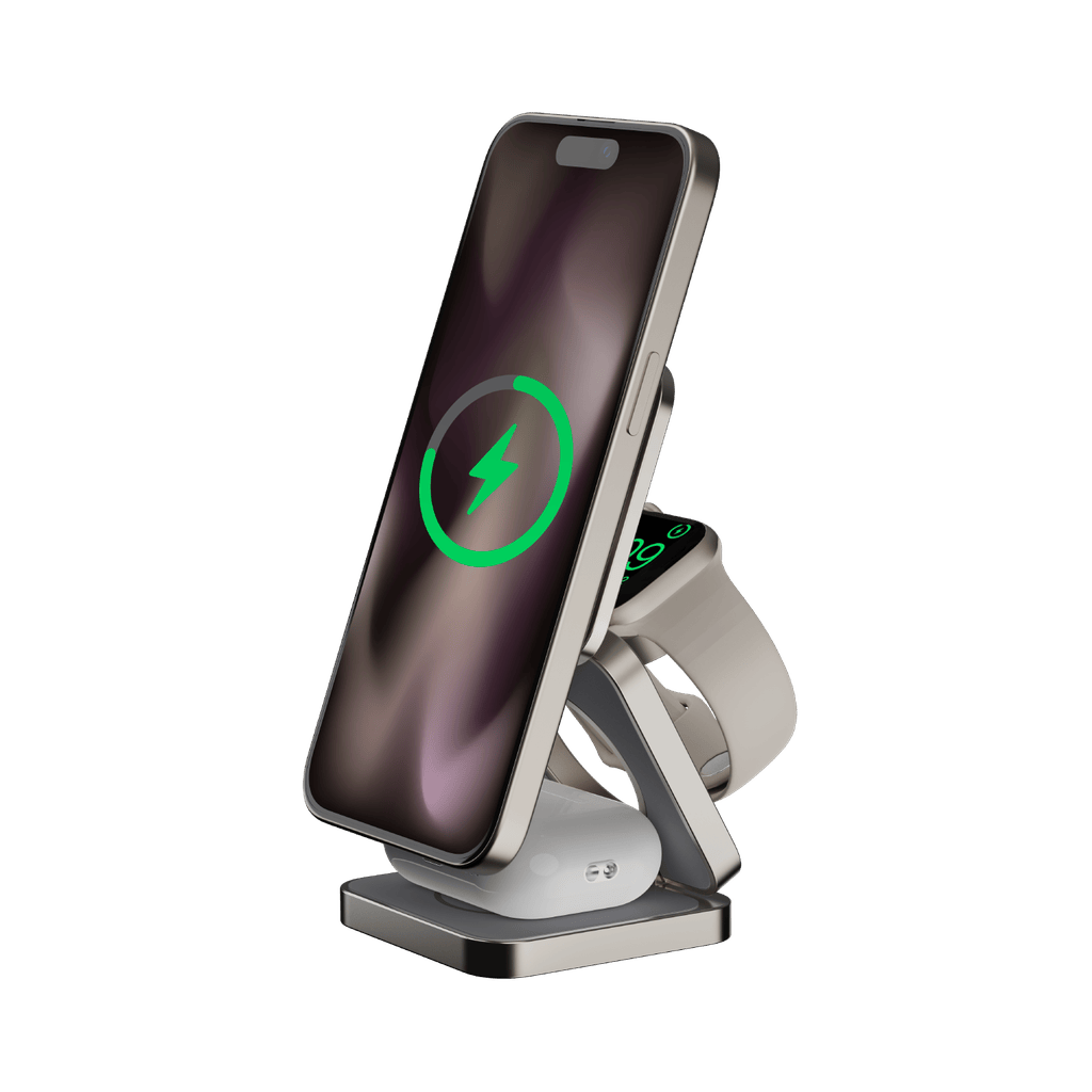 Momax Q2 Mag Go QI 2 15w 3in1 Magnetic Wireless Charging Stand Momax Q2 Mag Go QI 2 15w 3in1 Magnetic Wireless Charging Stand