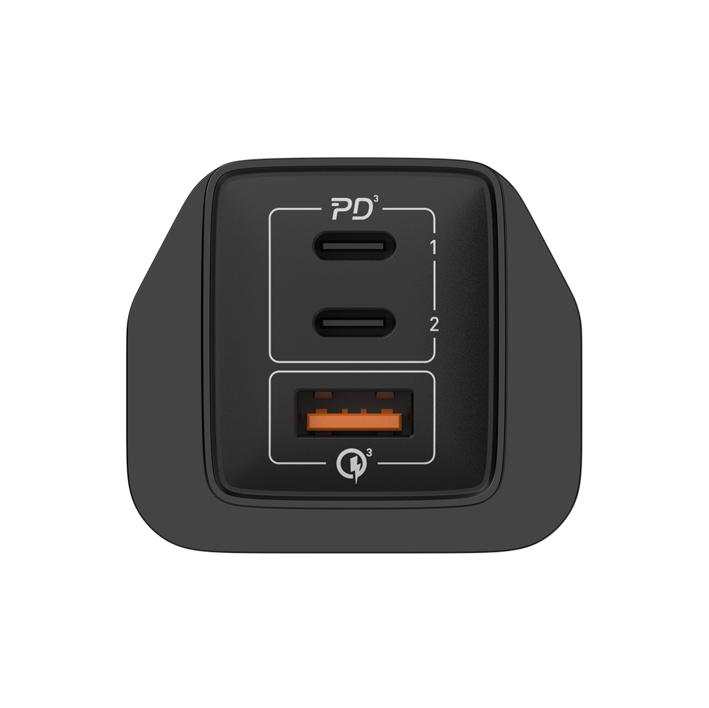MOMAX ONEPLUG 67W 3 PORT GAN WALL CHARGER MOMAX ONEPLUG 67W 3 PORT GAN WALL CHARGER