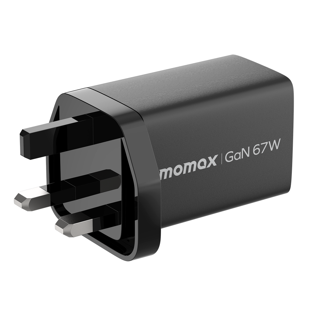 MOMAX ONEPLUG 67W 3 PORT GAN WALL CHARGER MOMAX ONEPLUG 67W 3 PORT GAN WALL CHARGER