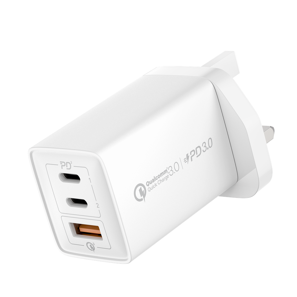 MOMAX ONEPLUG 67W 3 PORT GAN WALL CHARGER MOMAX ONEPLUG 67W 3 PORT GAN WALL CHARGER