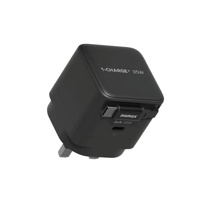 1-Charge+ 1-Port GaN Charger With Built-In USB-C Cable 35W