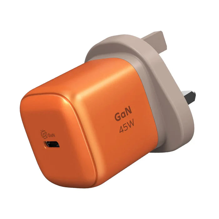 MOMAX 1-CHARGE 45W 1-PORT GAN CHARGER 1X USB-C - ORANGE